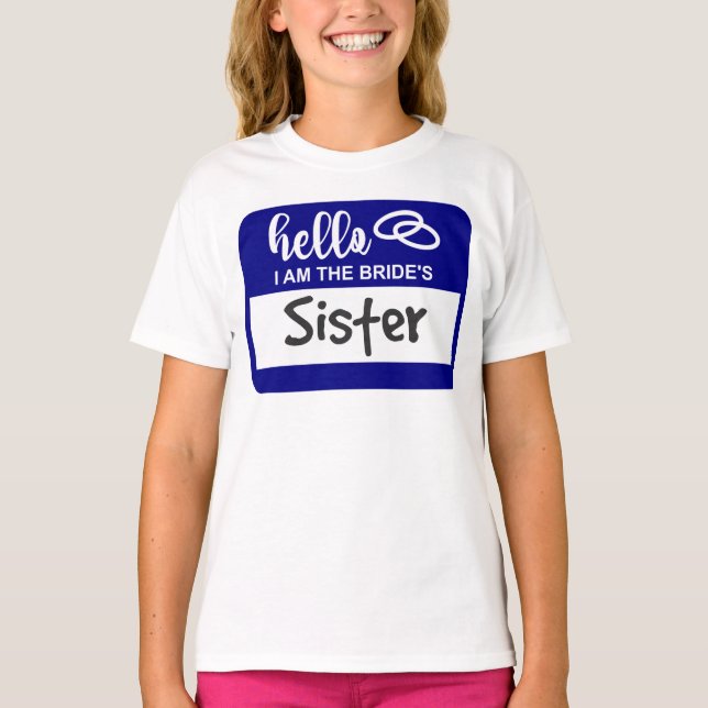 Camiseta Hola, soy el distintivo de nombre de Boda de la no (Anverso)