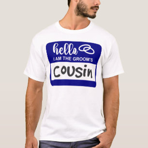 Camiseta Hola, soy el distintivo de nombre de Boda primo de