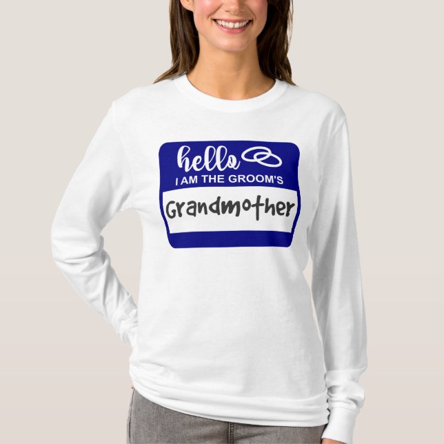 Camiseta Hola, soy el distintivo de nombre de la abuela del (Anverso)