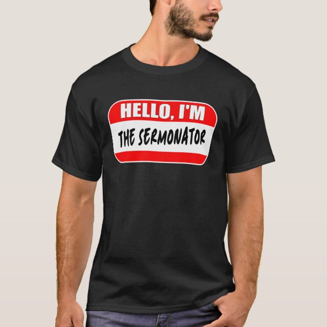 Camiseta Hola soy el Pastor Sermonator Apreciación Sunda (Anverso)