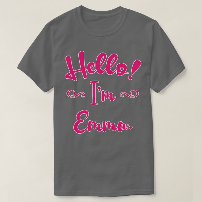 Camiseta Hola soy Emma (Diseño del anverso)