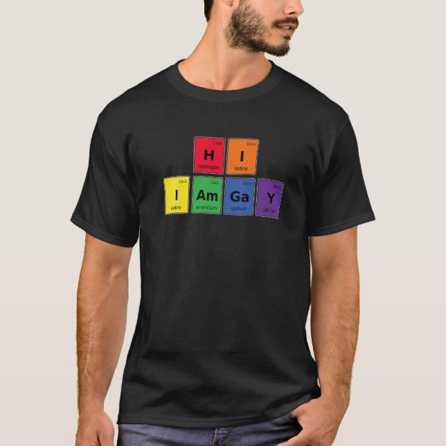 Camiseta Hola soy Gay Chemistry LGBT Science Gay Pride Prid (Anverso)
