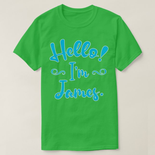 Camiseta Hola soy James (Diseño del anverso)