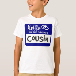 Camiseta Hola soy la Placa de Identificación de la Boda del