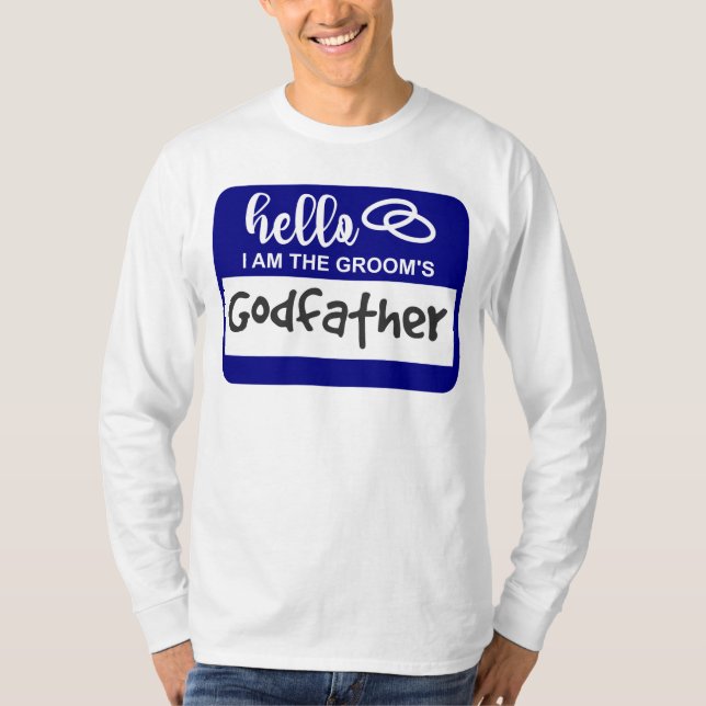 Camiseta Hola, soy la placa del padrino del Groom (Anverso)