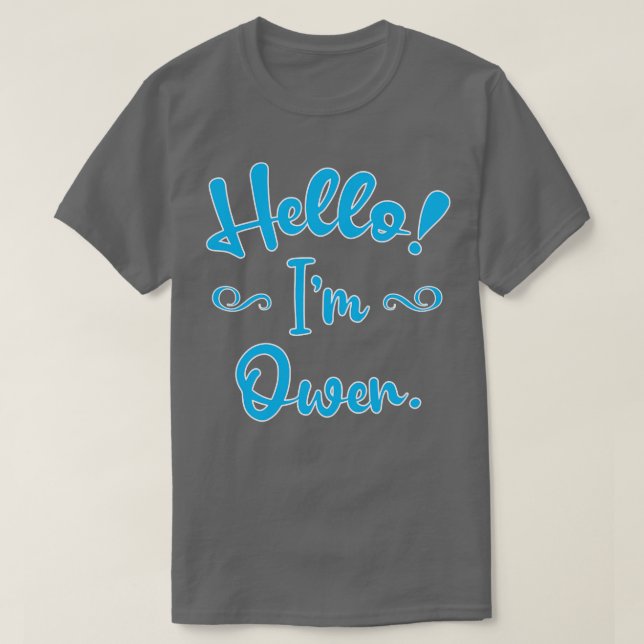 Camiseta Hola soy Owen (Diseño del anverso)