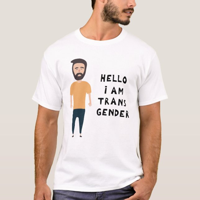 Camiseta Hola Soy Transgénero (Anverso)