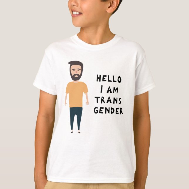 Camiseta Hola Soy Transgénero (Anverso)