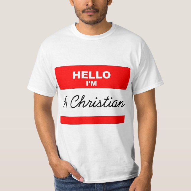 Camiseta Hola soy un cristiano (Anverso)