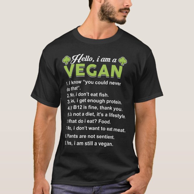 Camiseta Hola Soy Un Regalo Vegan Para Vegetariano (Anverso)