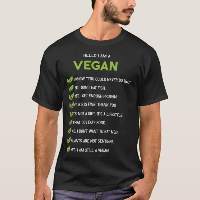 Camiseta Hola soy Vegan Pro Vegan Activism Gylete (Anverso)