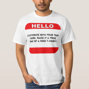 Camiseta Hola - su texto de encargo aquí