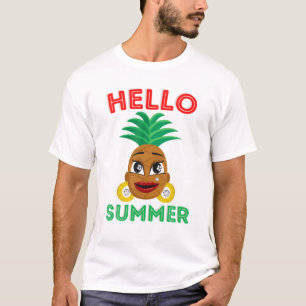 Camiseta Hola Summer Black Chica Magic Pineapple Melanin Po