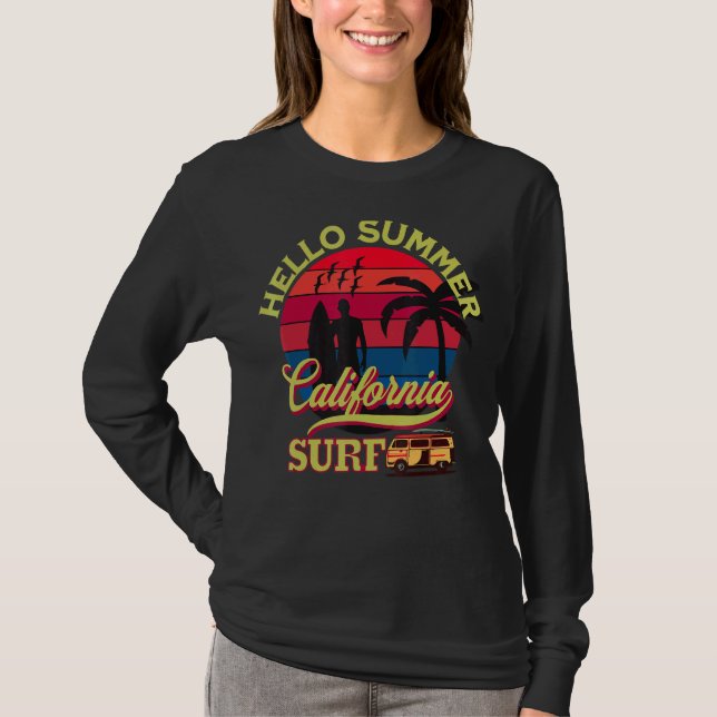 Camiseta Hola Summer California Dreaming Surf Beach (Anverso)