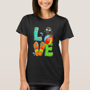 Camiseta Hola Summer Dog Beach Holiday Dog Mascota Flip Flo