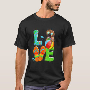 Camiseta Hola Summer Dog Beach Holiday Dog Mascota Flip Flo