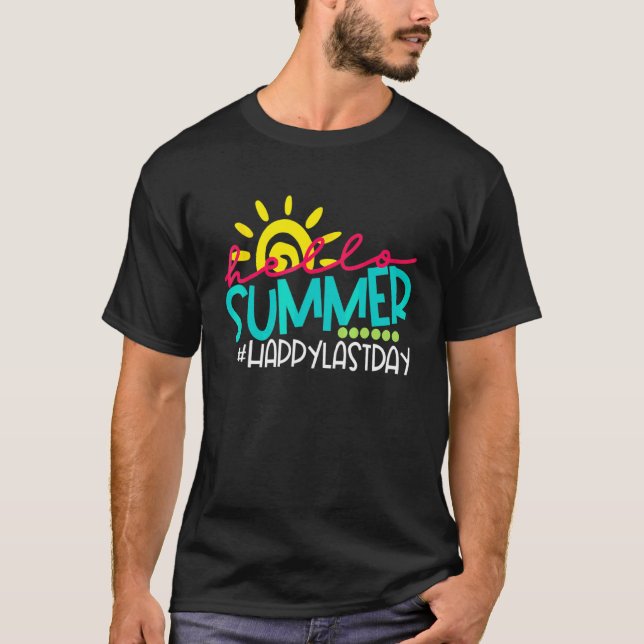 Camiseta Hola Summer Feliz El Último Día Del Colegio De Mae (Anverso)