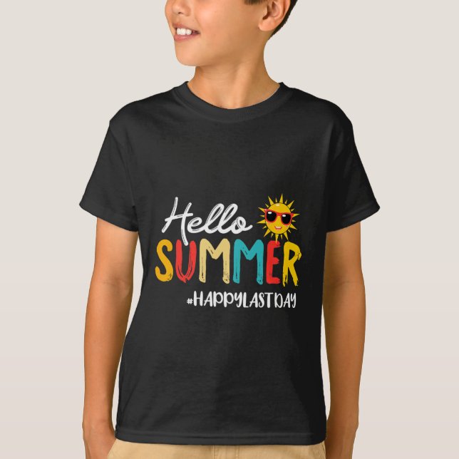 Camiseta Hola Summer Feliz El Último Día Del Colegio De Mae (Anverso)