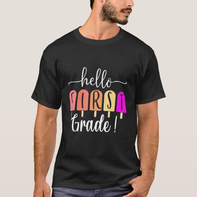 Camiseta Hola Summer First Grado Maestro Summer Ice Cr (Anverso)