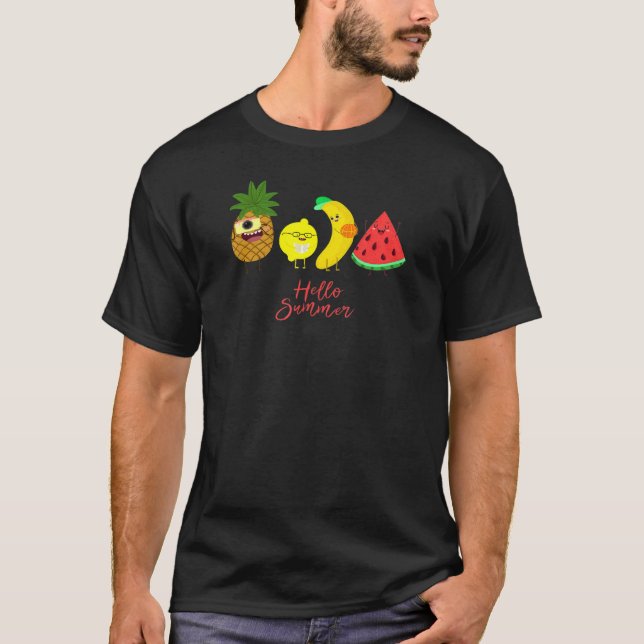 Camiseta Hola Summer Good Mood Para Los Jóvenes Hombres (Anverso)