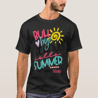 Camiseta Hola Summer Happy Último Día De La Escuela Adiós P
