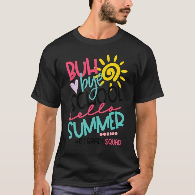 Camiseta Hola Summer Happy Último Día De La Escuela Adiós P (Anverso)