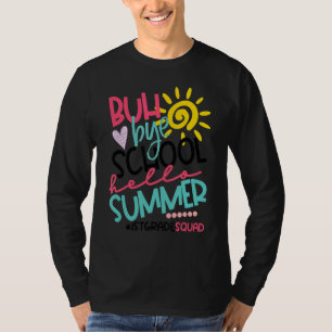 Camiseta Hola Summer Happy Último Día De La Escuela Adiós P