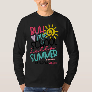 Camiseta Hola Summer Happy Último Día De La Escuela Adiós P