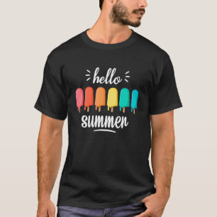Camiseta Hola Summer Ice Cream Familia Vacaciones Popsicle 
