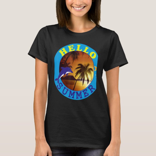 Camiseta Hola Summer Ice Cream Familia Vacaciones Popsicle  (Anverso)