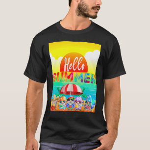 Camiseta Hola Summer Ice Cream Familia Vacaciones Popsicle