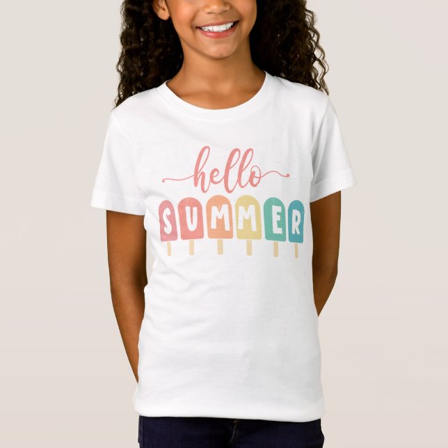 Camiseta "Hola Summer" Pastel Vacation Gift (Anverso)