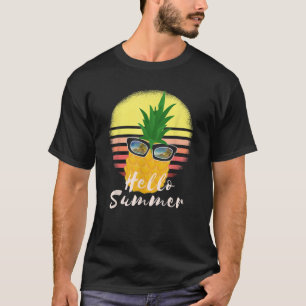 Camiseta Hola Summer Pineapple Gafas de sol Piña divertida