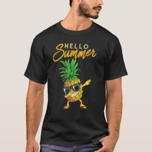 Camiseta Hola Summer Pineapple Gafas de sol Playas Aloha Ha