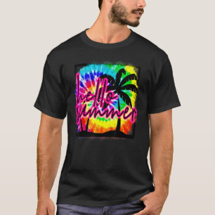 Camiseta Hola Summer Tye Dye Summer Beach Travel Family Va