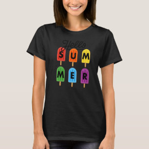 Camiseta Hola Summer Vacation Cute Ice Lolly Popsicle Hell