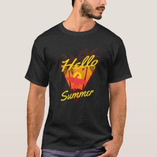 Camiseta Hola Summer Vacation Familia Amigos Viaje Palm Tre