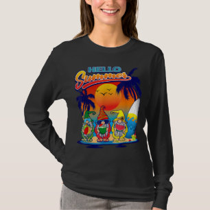 Camiseta Hola Summer Vacation Garden Gnomes Beach Vibes Wo