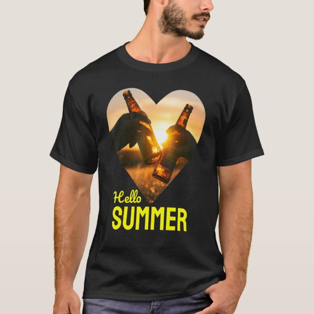 Camiseta Hola Summer Vacation Sun Beer Sunshine (Anverso)
