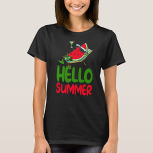 Camiseta Hola Summer Watermelon Mujeres Amas Melón Fruta