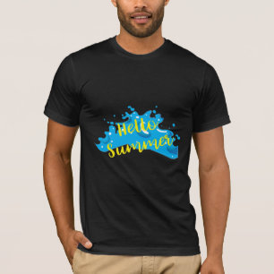 Camiseta Hola Summer, Waves Graphic, Guay Black