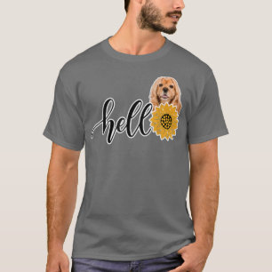Camiseta Hola Sunflower American Cocker Spaniel 