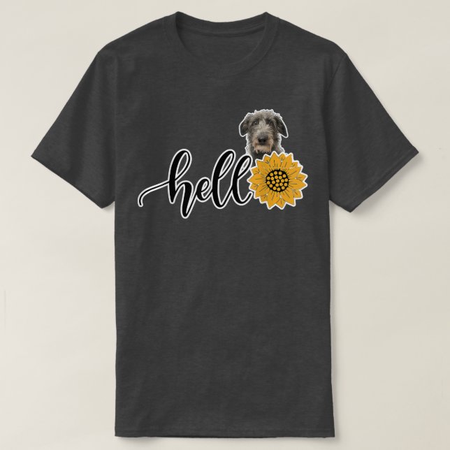 Camiseta Hola Sunflower Scottish Deerhound (Diseño del anverso)