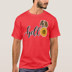 Camiseta Hola Sunflower Welsh Springer Spaniel