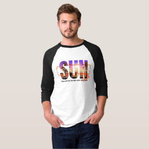 Camiseta Hola Sunshine   Hombres 3/4 Sleeve Raglan