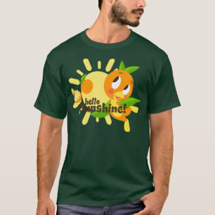 Camiseta Hola Sunshine Naranja Bird fondo blancoTShirt
