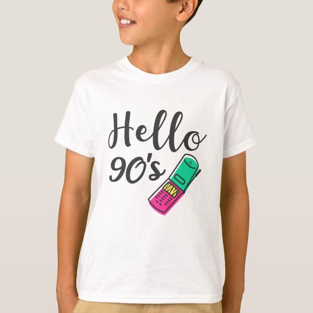 Camiseta Hola teléfono móvil de los 90 (Anverso)