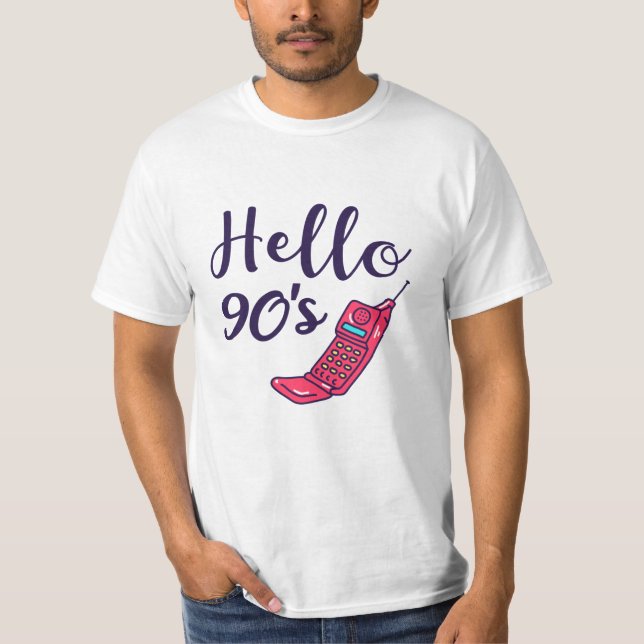 Camiseta Hola teléfono móvil de los 90 (Anverso)