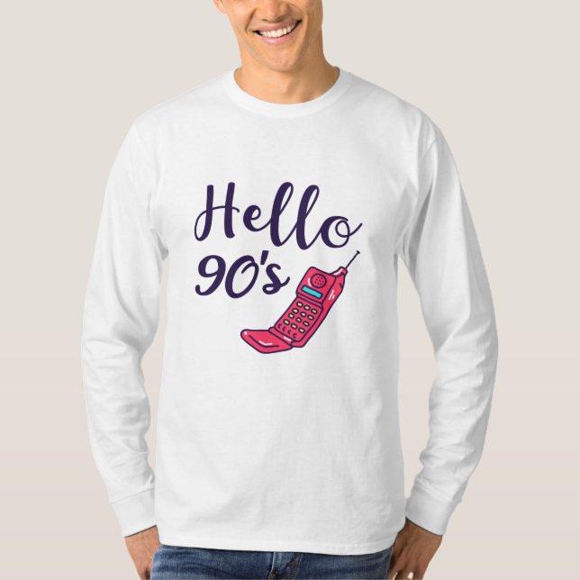 Camiseta Hola teléfono móvil de los 90 (Anverso)