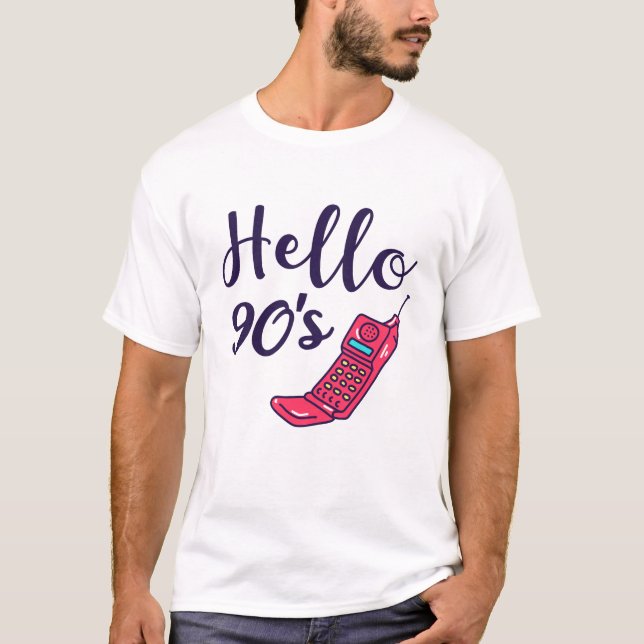 Camiseta Hola teléfono móvil de los 90 (Anverso)